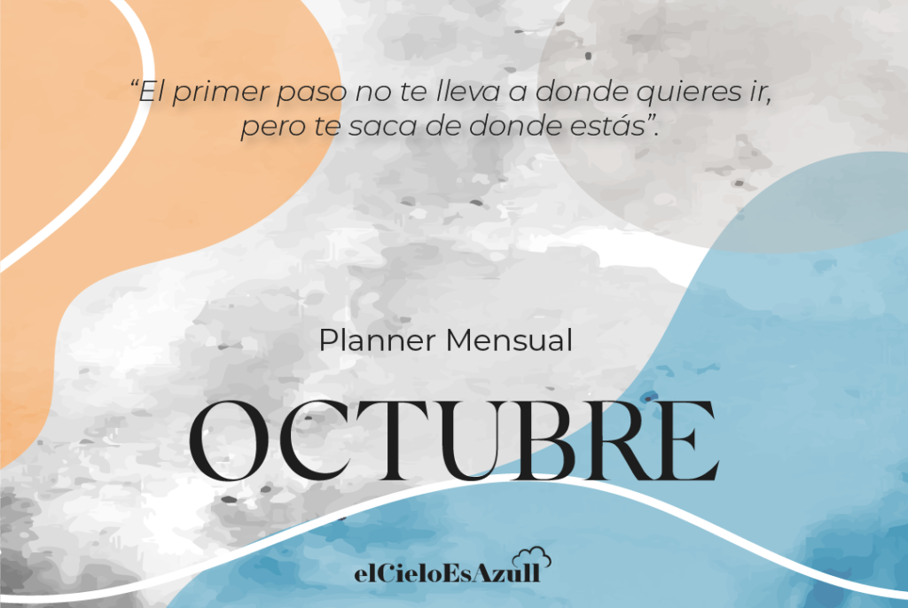 Planeador Mensual para imprimir GRATIS – Octubre